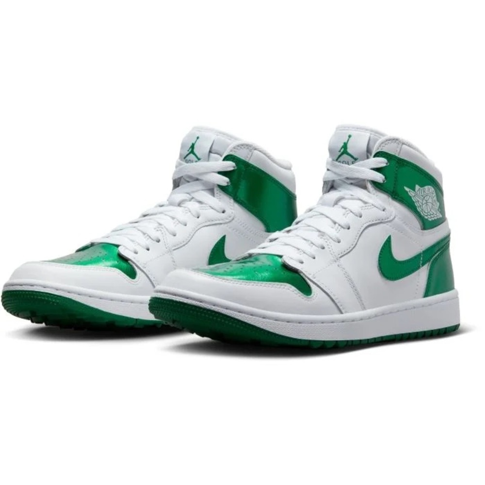 Nike Men's White and Green Sneakers